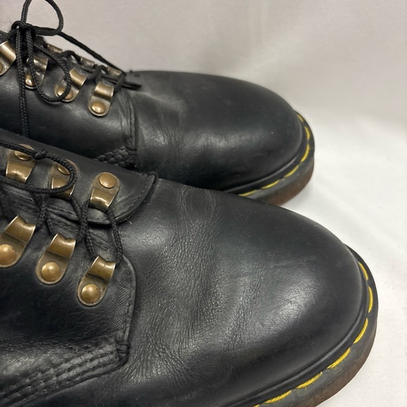Vintage Dr Martens Shoes Mens Size 12 8098 Black 8-Eye Leather Original England - Picture 4 of 10